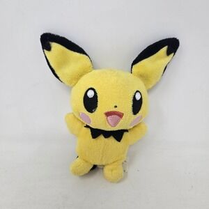 Vintage 2004 Hasbro Pokemon Pichu Plush Yellow Black 60900/60795 Asst Nintendo